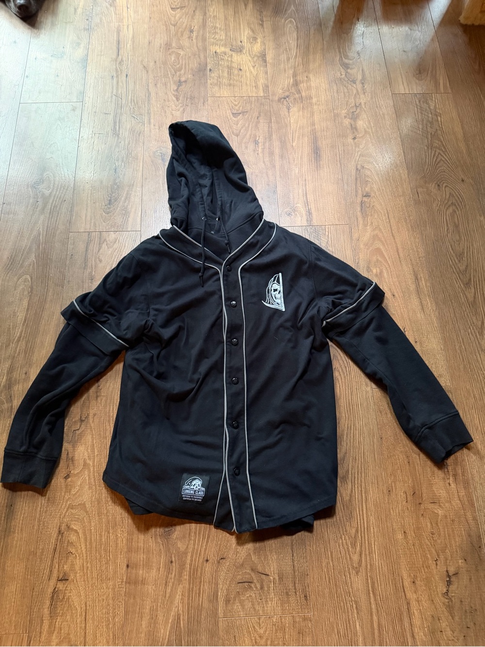 Lurking Class Baseball Jersey with Hoodie